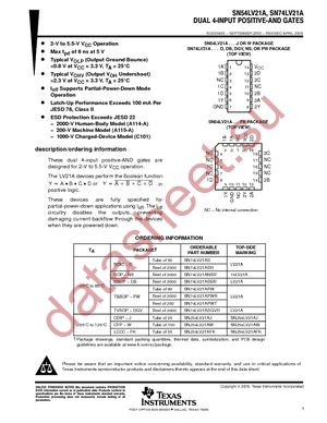 SN74LV21ANSR datasheet  